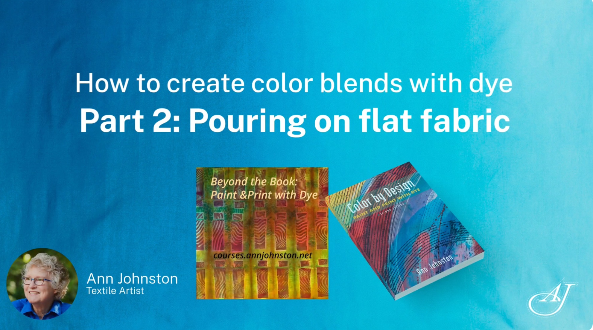 pouring dye on flat fabric