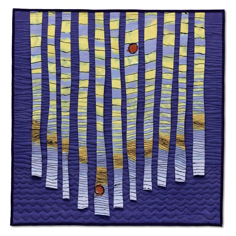 image of silk sunset quilt