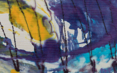 “Wave 14”  + 3 quilts in Pdx exhibit, A Textile Hang at Living Room Wines